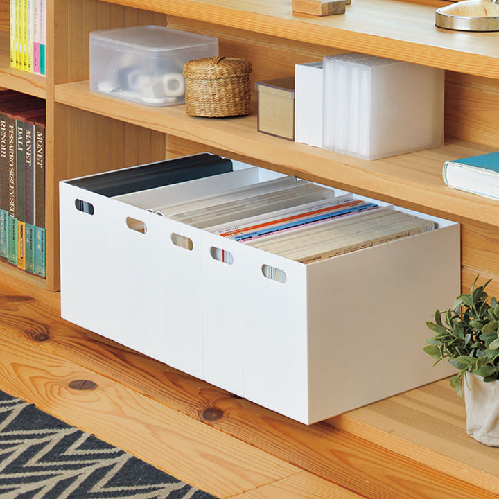 ファイルケースA4ストレーショナリースリムボックス横型ボックス型