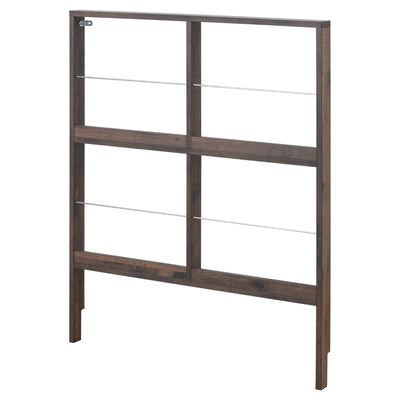 壁面レコードラック 幅74.5cm 4マス ブラウン