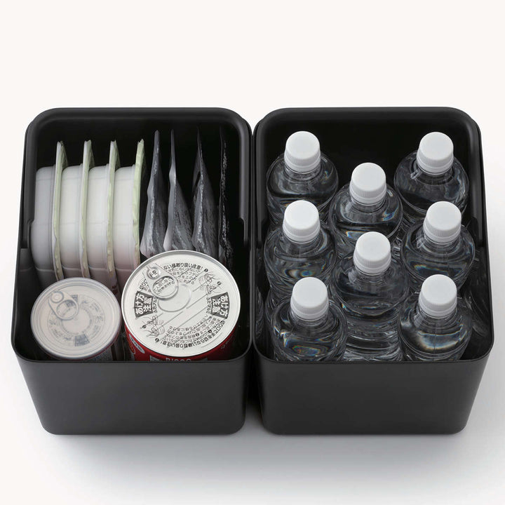 キッチン収納ケースPantryStockCaseハンドル付きケースワイド2個組