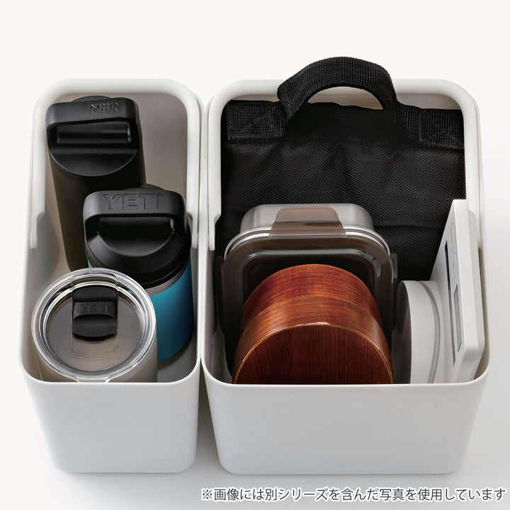 キッチン収納ケースPantryStockCaseハンドル付きケースワイド2個組