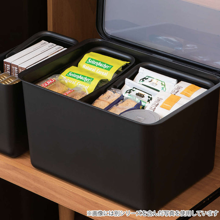 キッチン収納ケースPantryStockCaseハンドル付きケースワイド2個組