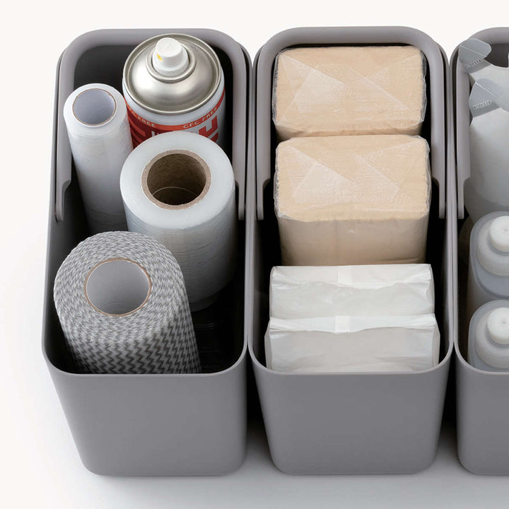 キッチン収納ケースPantryStockCaseハンドル付きケーススリム2個組