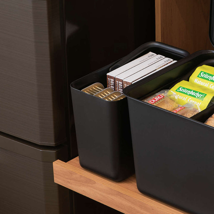 キッチン収納ケースPantryStockCaseハンドル付きケーススリム2個組