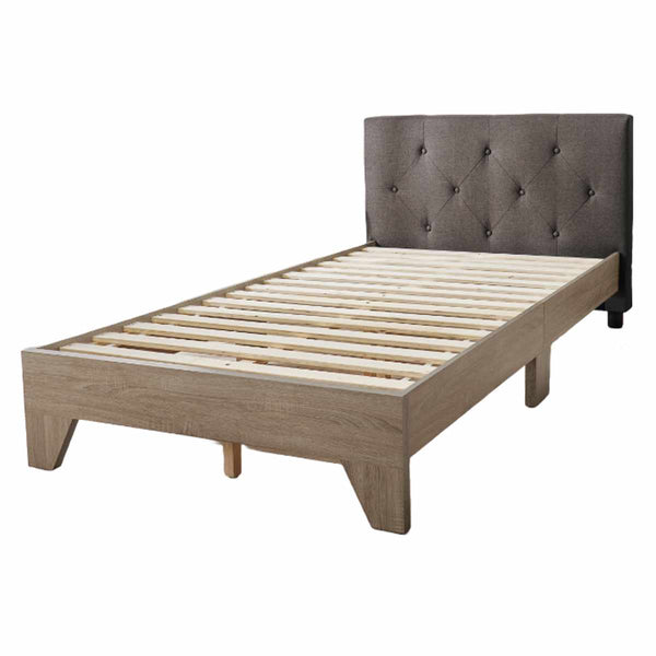 ファブリックベッドシングル背もたれすのこ