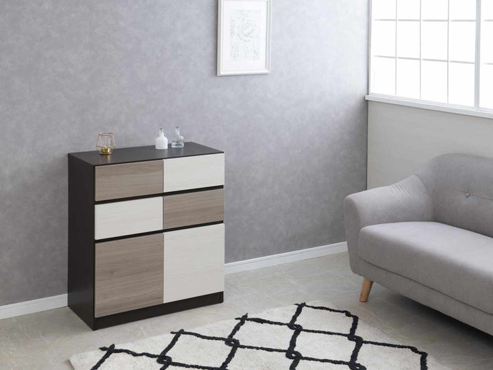 キャビネット幅70cmグレートーン日本製完成品