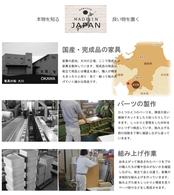 キャビネット幅70cmグレートーン日本製完成品