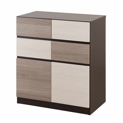 キャビネット 幅70cm グレートーン 日本製 完成品