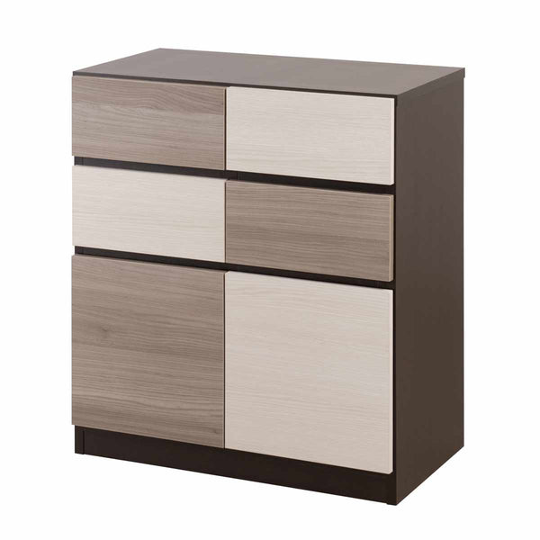 キャビネット幅70cmグレートーン日本製完成品