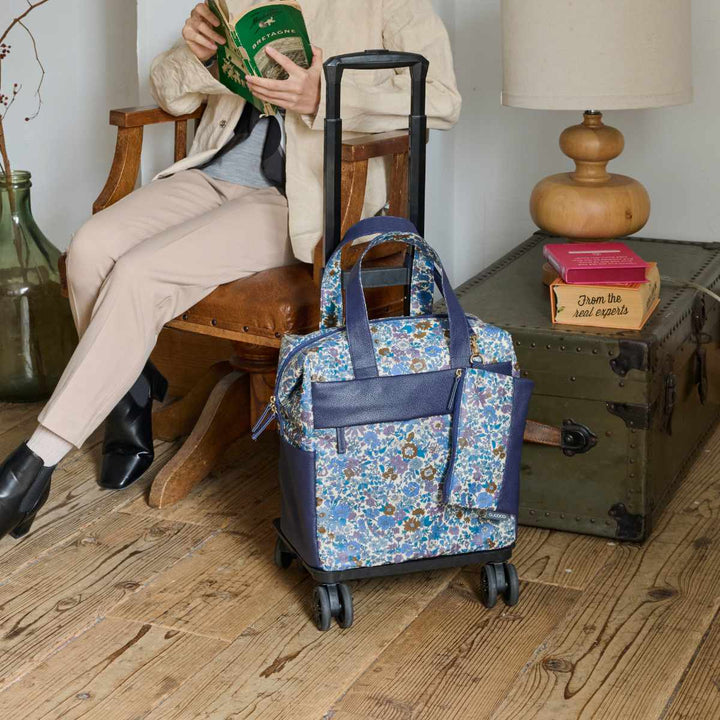 ショッピングカートcocoroココロ四輪型リバティ・ファブリックススモールネオポーチ付きエミリー