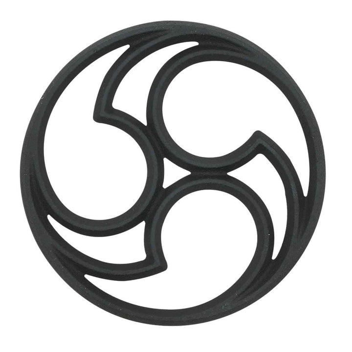 鍋敷スプラウト鉄鋳物製三つ巴麻の葉