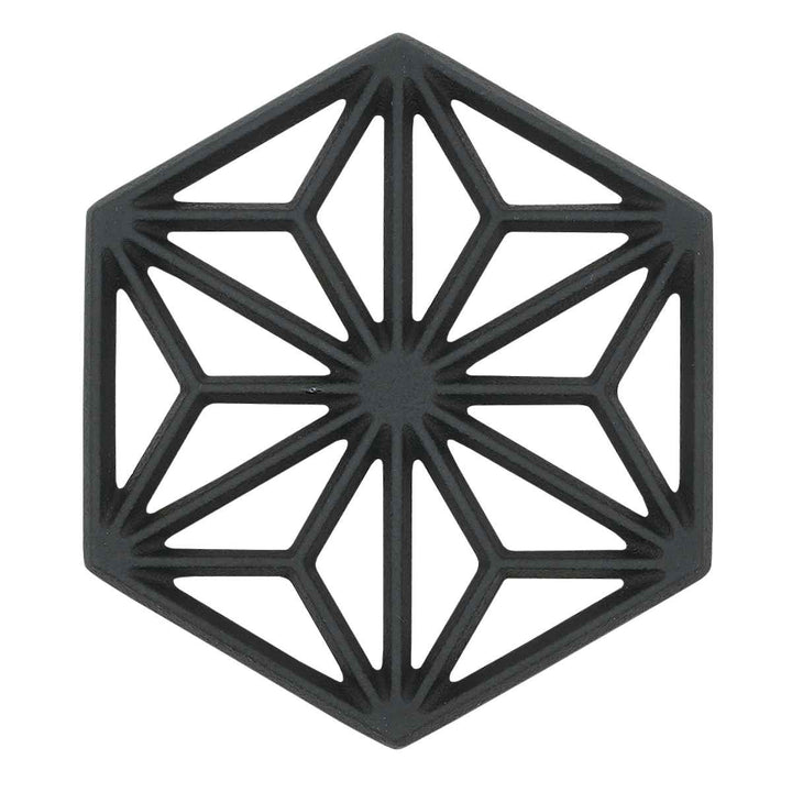 鍋敷スプラウト鉄鋳物製三つ巴麻の葉