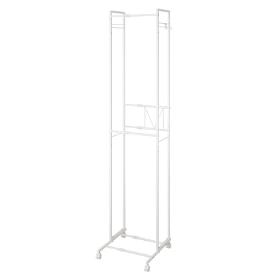 ハンガーラック 2段 スリム 伸縮タイプ キャスター付き