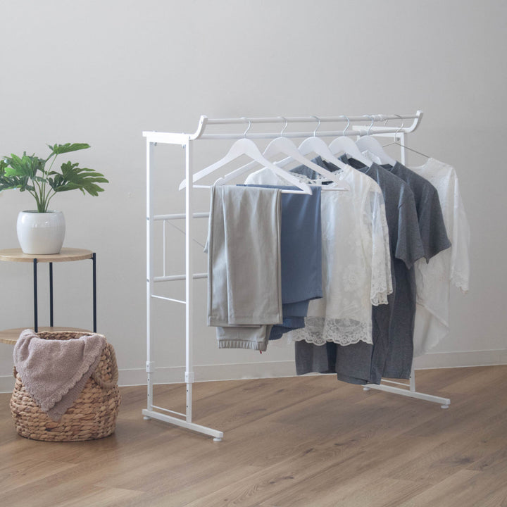 ハンガーラックダブル押入れ伸縮タイプ