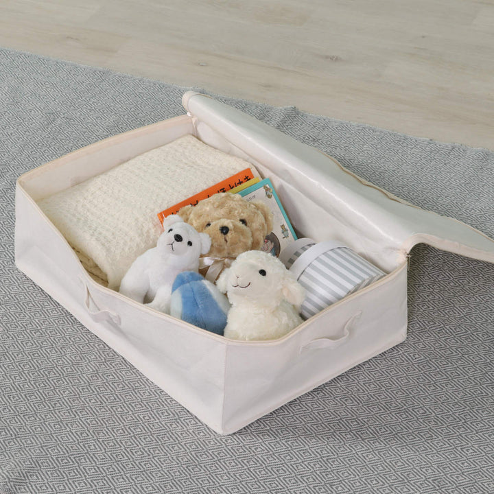 収納ボックスふた付き布魅せる収納ボックス横ハーフ