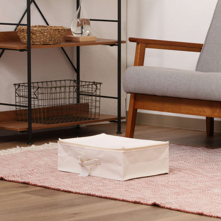 収納ボックスふた付き布魅せる収納ボックス横ハーフ