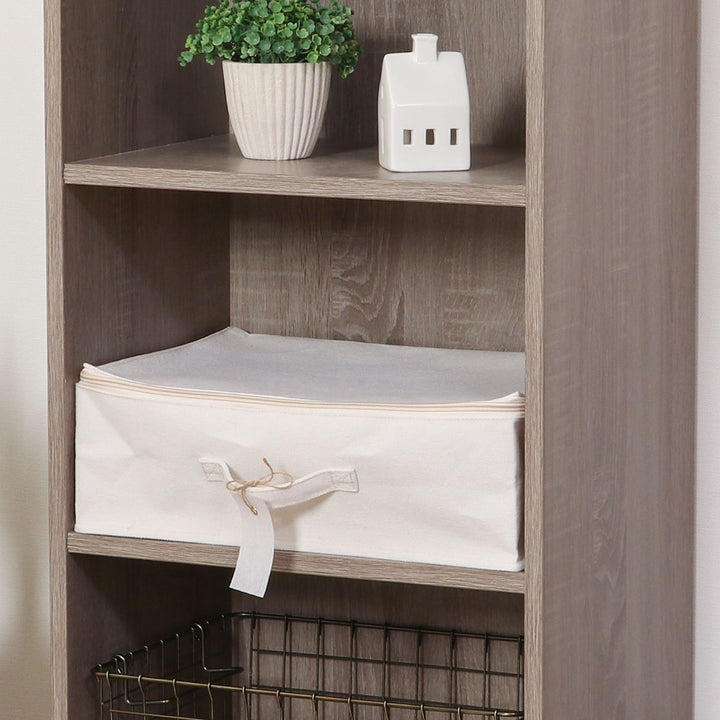 収納ボックスふた付き布魅せる収納ボックス横ハーフ