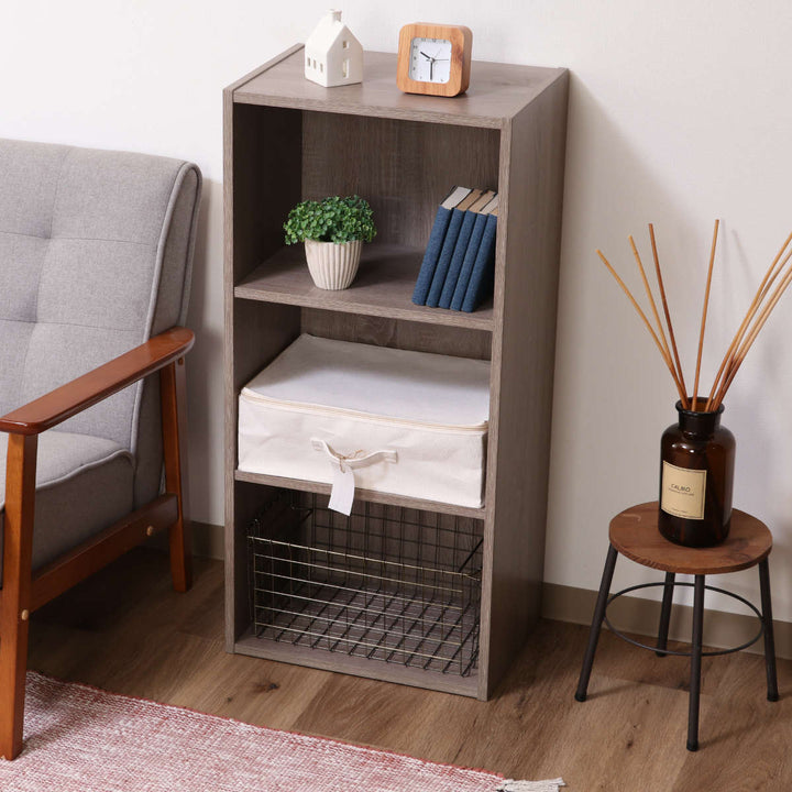 収納ボックスふた付き布魅せる収納ボックス横ハーフ