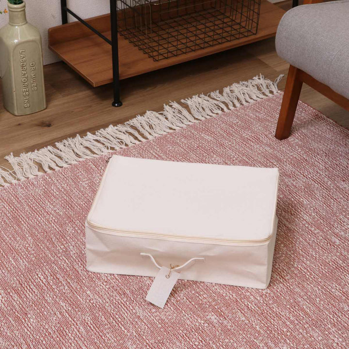 収納ボックスふた付き布魅せる収納ボックス横ハーフ