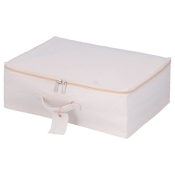 収納ボックスふた付き布魅せる収納ボックス横ハーフ