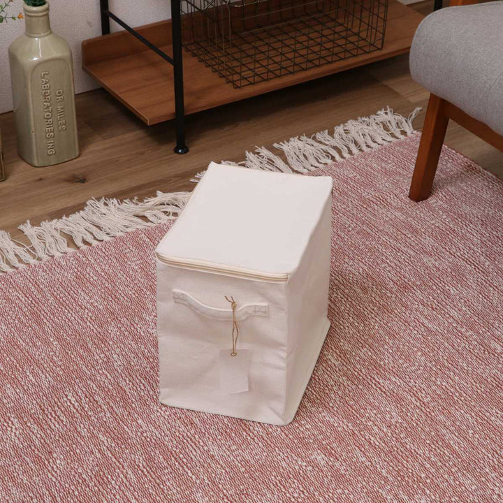 収納ボックスふた付き布魅せる収納ボックス縦ハーフ