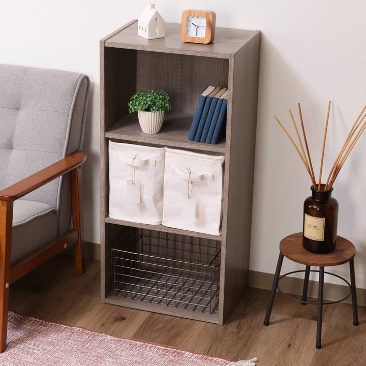 収納ボックスふた付き布魅せる収納ボックス縦ハーフ