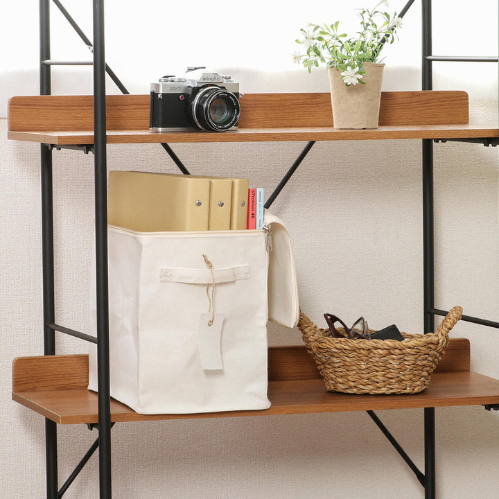 収納ボックスふた付き布魅せる収納ボックス縦ハーフ