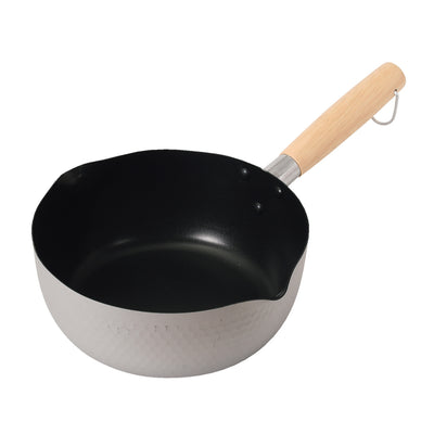 雪平鍋 20cm ガス火専用 エレット アルマイト加工 内面ふっ素加工