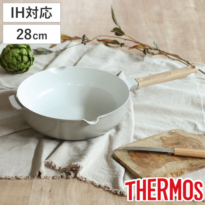 サーモスフライパン28cm深型IH対応セラプロテクトセラミックマルチパン