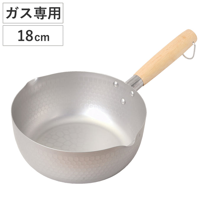 雪平鍋18cmガス火専用エレットアルマイト加工