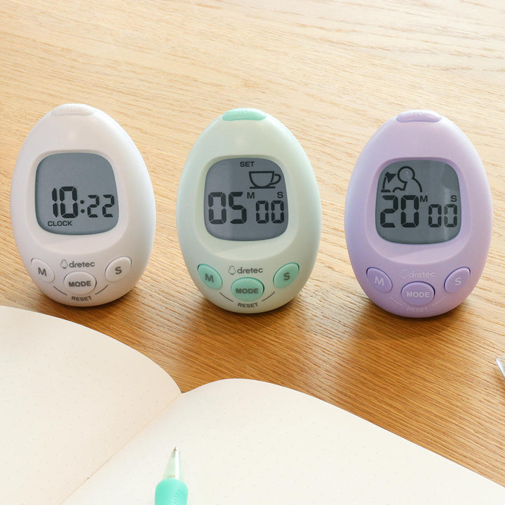 学習タイマースタディエッグ音量調節可能アラーム付き時計ドリテック