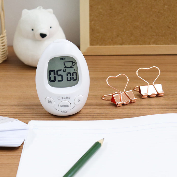 学習タイマースタディエッグ音量調節可能アラーム付き時計ドリテック