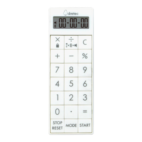タイマー時計付電卓バイブタイマーネックストラップ付