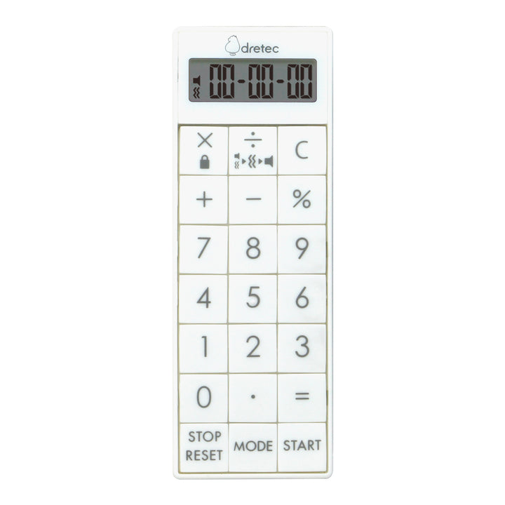 タイマー時計付電卓バイブタイマーネックストラップ付