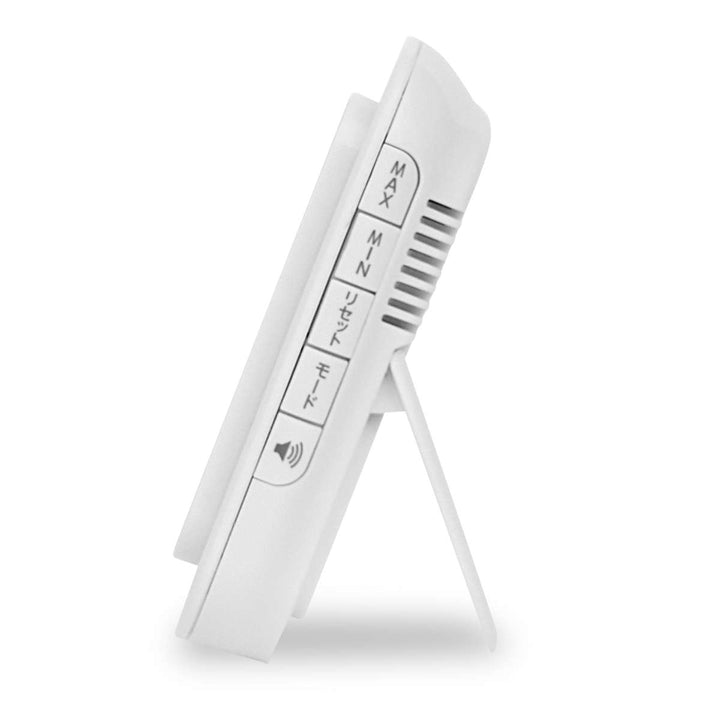 温湿度計デジタル温湿度計ルーモアラーム音ランプ時計付きドリテック