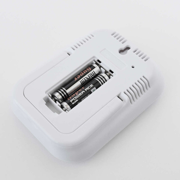 温湿度計デジタル温湿度計ルーモアラーム音ランプ時計付きドリテック