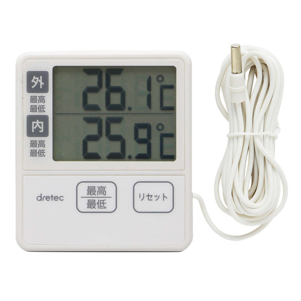 温度計室内室外2箇所計測ドリテック