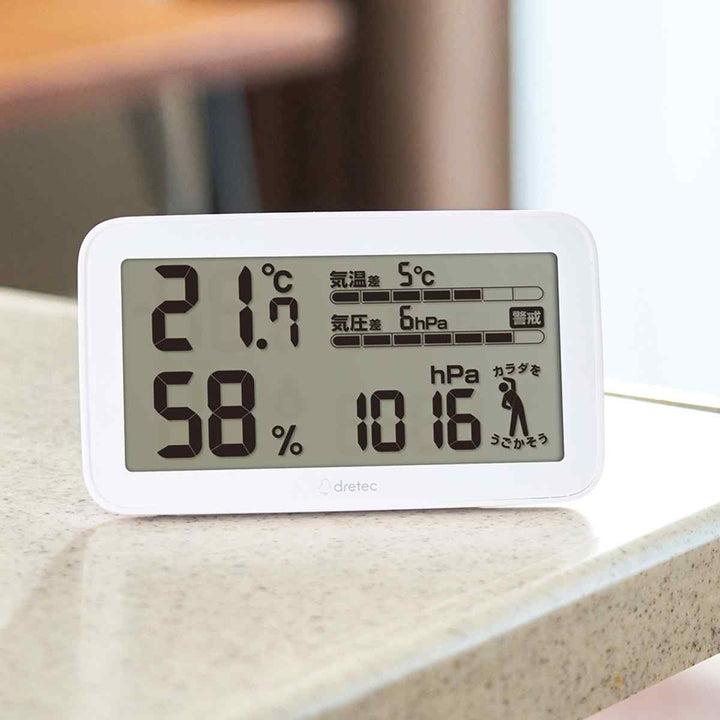 温湿度計気圧が測れる温湿度計天気deミカタ温度湿度気圧ドリテック