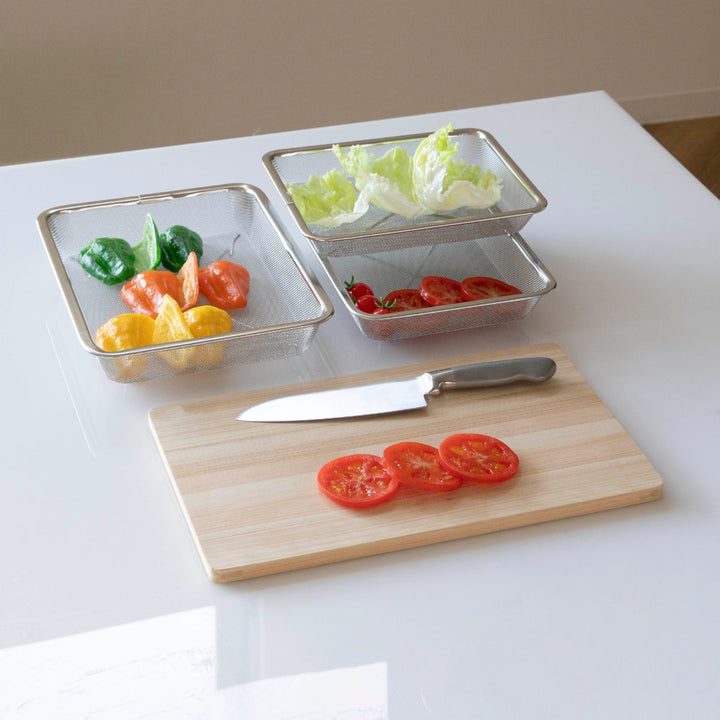 工房アイザワザル角ザル足付15枚取