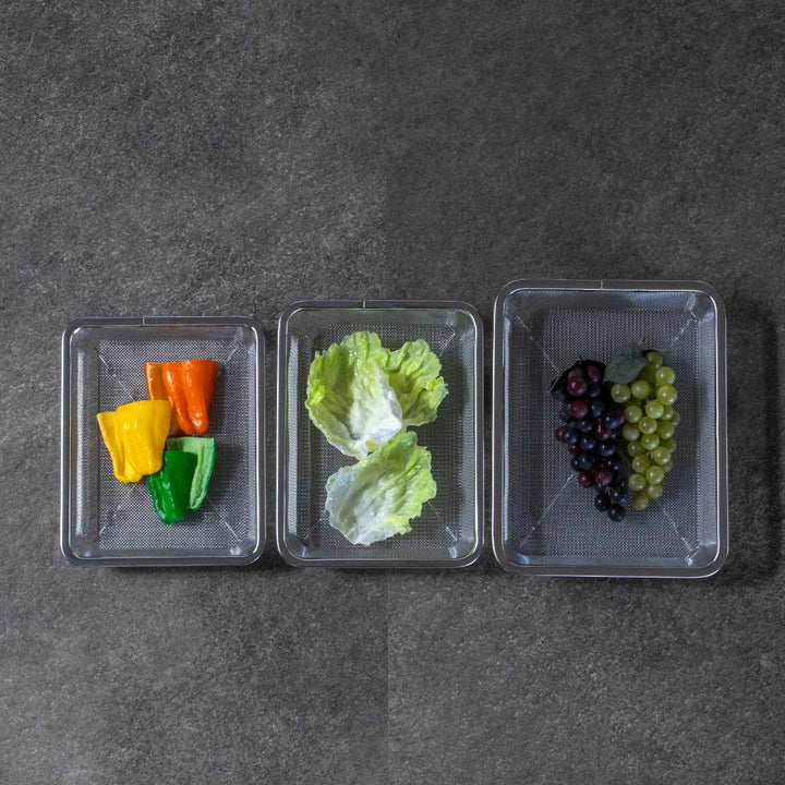 工房アイザワザル角ザル足付15枚取