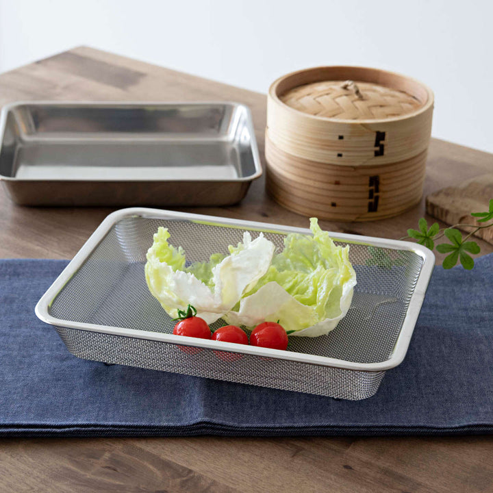 工房アイザワザル角ザル足付18枚取