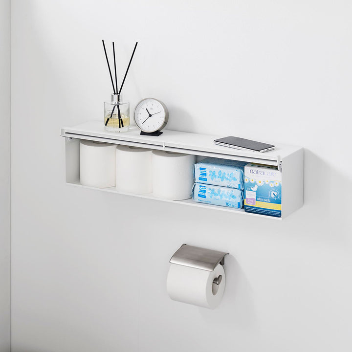 山崎実業towerウォール隠せるトイレ壁収納タワー石こうボード壁対応タワー