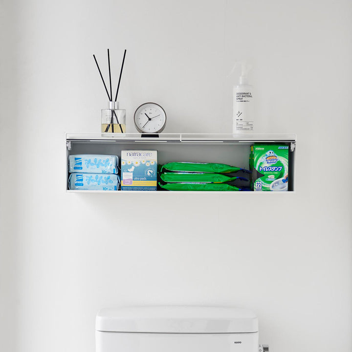 山崎実業towerウォール隠せるトイレ壁収納タワー石こうボード壁対応タワー