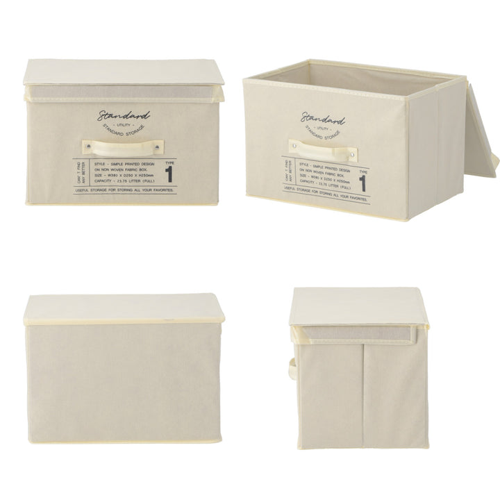 収納ボックスふた付き不織布インナーボックススタンダードフルサイズ