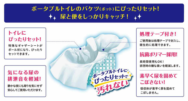 ポータブルトイレシート3枚入りミナラーク臭い災害断水日本製