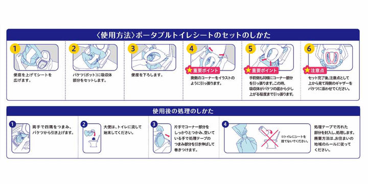 ポータブルトイレシート3枚入りミナラーク臭い災害断水日本製