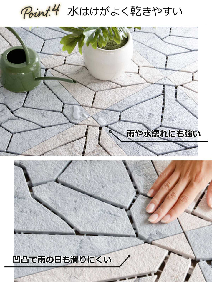 ジョイントタイルシステムストーン大理石風