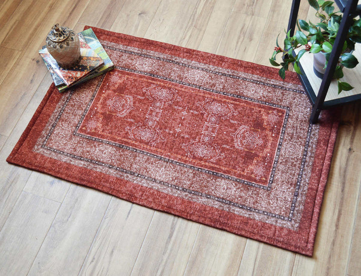 玄関マット50×80cmエルヴァンインテリアマット室内すべり止め付き