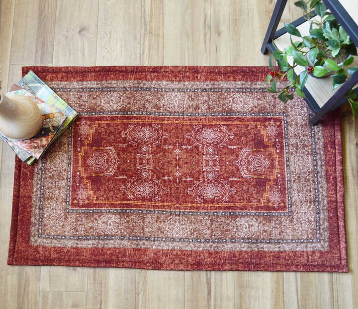 玄関マット50×80cmエルヴァンインテリアマット室内すべり止め付き