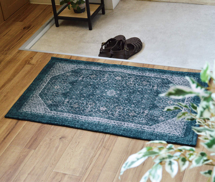 玄関マット50×80cmエルヴァンインテリアマット室内すべり止め付き