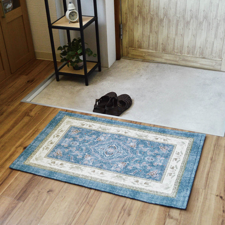 玄関マット50×80cmエルヴァンインテリアマット室内すべり止め付き